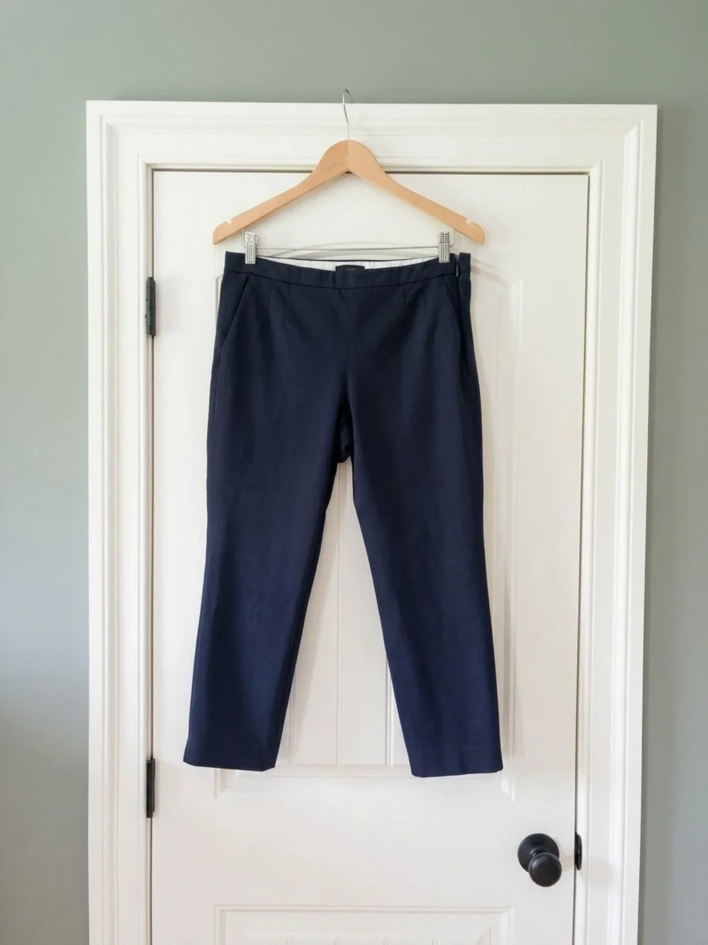 Jcrew Side Zip Stretch Crop Trousers
